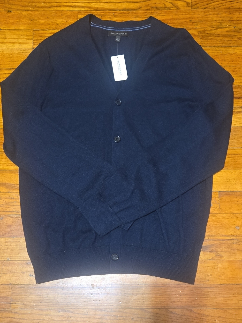 Banana Republic Sweater Men's LG Blend Silk Cashmere Cardigan Button Up